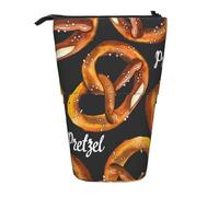 YXDVPALNE Délicieux Bretzel,Trousse à Crayons télescopique, Porte-Crayons avec Pochette à Crayons zippée
