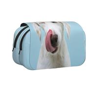 YXDVPALNE Drôle de Labrador Trousse à Crayons Portable à Double Coque avec Fermeture éclair