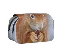 YXDVPALNE Écureuil Mignon Trousse à Crayons Portable à Double Coque avec Fermeture éclair