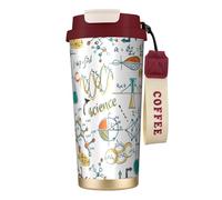 YXDVPALNE Éducation en laboratoire scientifique Biologie Chimie,Tasse à café isotherme en acier inoxydable 316 avec cordon, 500 ml, idéale pour les voyages en voiture