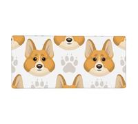 YXDVPALNE Empreintes de Pattes de Chien Mignon,Tapis de Souris Grand Format pour Ordinateur, avec Base antidérapante en Caoutchouc, 40 x 90 cm