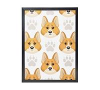 YXDVPALNE Empreintes de pattes de chien mignonnes,Impressions d'art mural, cadre noir, peinture décorative à suspendre pour la maison, 30 x 40 cm
