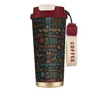 YXDVPALNE Expérience éducative sur les équations de chimie,Tasse à café isotherme en acier inoxydable 316 avec cordon, 500 ml, idéale pour les voyages en voiture