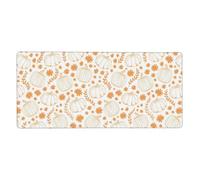 YXDVPALNE Feuille de Fleur de Citrouille d'automne,Tapis de Souris Grand Format pour Ordinateur, avec Base antidérapante en Caoutchouc, 40 x 90 cm