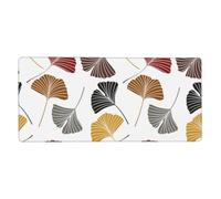 YXDVPALNE Feuilles de Ginkgo,Tapis de Souris Grand Format pour Ordinateur, avec Base antidérapante en Caoutchouc, 40 x 90 cm