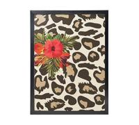 YXDVPALNE Fleur d'hibiscus léopard,Impressions d'art mural, cadre noir, peinture décorative à suspendre pour la maison, 30 x 40 cm
