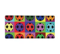 YXDVPALNE Football coloré,Tapis de Souris Grand Format pour Ordinateur, avec Base antidérapante en Caoutchouc, 40 x 90 cm