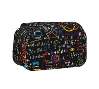 YXDVPALNE Formule mathématique colorée à Imprimer Trousse à Crayons Portable à Double Coque avec Fermeture éclair