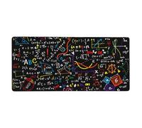 YXDVPALNE Formule mathématique colorée imprimée,Tapis de Souris Grand Format pour Ordinateur, avec Base antidérapante en Caoutchouc, 40 x 90 cm