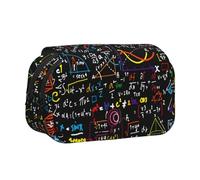 YXDVPALNE Formule mathématique Physique Trousse à Crayons Portable à Double Coque avec Fermeture éclair