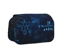 YXDVPALNE Formules de Physique mathématique et de Chimie Brillantes Trousse à Crayons Portable à Double Coque avec Fermeture éclair