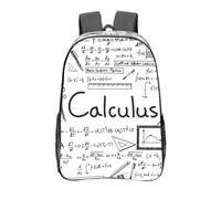 YXDVPALNE Geek en mathématiques et en géométrie,16 pouces Sac à dos décontracté Sac à dos transparent Sac d'école résistant à l'eau