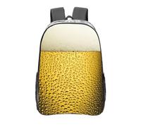 YXDVPALNE Gros plan sur un verre à bière,16 pouces Sac à dos décontracté Sac à dos transparent Sac d'école résistant à l'eau