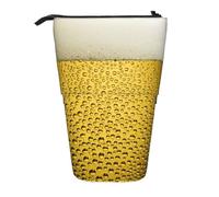 YXDVPALNE Gros Plan sur Un Verre à bière,Trousse à Crayons télescopique, Porte-Crayons avec Pochette à Crayons zippée