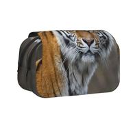 YXDVPALNE Guêtre Tigre Trousse à Crayons Portable à Double Coque avec Fermeture éclair