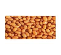 YXDVPALNE Haricots Blancs à la Sauce Tomate,Tapis de Souris Grand Format pour Ordinateur, avec Base antidérapante en Caoutchouc, 40 x 90 cm