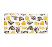 YXDVPALNE Huîtres et mandarines,Tapis de Souris Grand Format pour Ordinateur, avec Base antidérapante en Caoutchouc, 40 x 90 cm