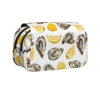 YXDVPALNE Huîtres et mandarines Trousse à Crayons Portable à Double Coque avec Fermeture éclair