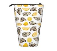 YXDVPALNE Huîtres et mandarines,Trousse à Crayons télescopique, Porte-Crayons avec Pochette à Crayons zippée