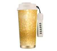 YXDVPALNE Images de paillettes,Tasse à café isotherme en acier inoxydable 316 avec cordon, 500 ml, idéale pour les voyages en voiture