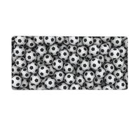YXDVPALNE Impression de Piles de Ballons de Football,Tapis de Souris Grand Format pour Ordinateur, avec Base antidérapante en Caoutchouc, 40 x 90 cm