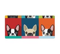 YXDVPALNE Imprimé coloré Boston Terrier,Tapis de Souris Grand Format pour Ordinateur, avec Base antidérapante en Caoutchouc, 40 x 90 cm