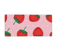 YXDVPALNE Imprimé Fraise Rose Kawaii,Tapis de Souris Grand Format pour Ordinateur, avec Base antidérapante en Caoutchouc, 40 x 90 cm