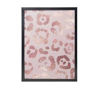 YXDVPALNE Imprimé léopard guépard or rose,Impressions d'art mural, cadre noir, peinture décorative à suspendre pour la maison, 30 x 40 cm