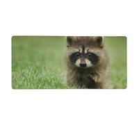 YXDVPALNE Imprimé Tendance Raton Laveur Mignon,Tapis de Souris Grand Format pour Ordinateur, avec Base antidérapante en Caoutchouc, 40 x 90 cm