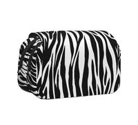 YXDVPALNE Imprimé zèbre Trousse à Crayons Portable à Double Coque avec Fermeture éclair