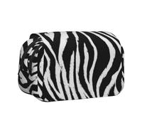 YXDVPALNE Imprimé zèbre Trousse à Crayons Portable à Double Coque avec Fermeture éclair