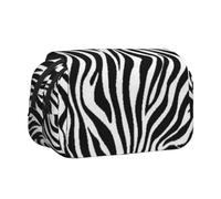 YXDVPALNE Imprimé zèbre Trousse à Crayons Portable à Double Coque avec Fermeture éclair