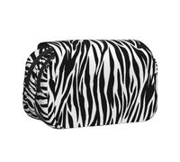 YXDVPALNE Imprimé zèbre Trousse à Crayons Portable à Double Coque avec Fermeture éclair