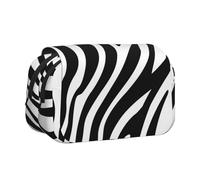 YXDVPALNE Imprimé zèbre Trousse à Crayons Portable à Double Coque avec Fermeture éclair