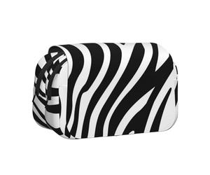 YXDVPALNE Imprimé zèbre Trousse à Crayons Portable à Double Coque avec Fermeture éclair