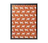 YXDVPALNE Jack Russell Terriers Orange Cute Dog Jack Russells,Impressions d'art mural, cadre noir, peinture décorative à suspendre pour la maison, 30 x 40 cm