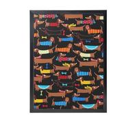 YXDVPALNE J'aime mes chiens teckels,Impressions d'art mural, cadre noir, peinture décorative à suspendre pour la maison, 30 x 40 cm