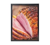 YXDVPALNE Jambon,Impressions d'art mural, cadre noir, peinture décorative à suspendre pour la maison, 30 x 40 cm