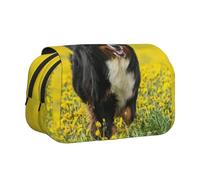YXDVPALNE Joyeux Bouvier Bernois Trousse à Crayons Portable à Double Coque avec Fermeture éclair
