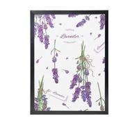 YXDVPALNE Lavandes sur une Provence colorée et vintage,Impressions d'art mural, cadre noir, peinture décorative à suspendre pour la maison, 30 x 40 cm