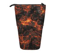 YXDVPALNE Lave volcanique,Trousse à Crayons télescopique, Porte-Crayons avec Pochette à Crayons zippée
