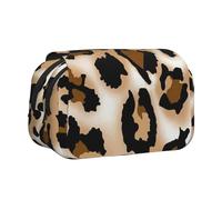 YXDVPALNE Léopard Guépard Amour Léopard Trousse à Crayons Portable à Double Coque avec Fermeture éclair