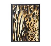 YXDVPALNE Léopard Lion Peau de Tigre Fourrure Bringée,Impressions d'art mural, cadre noir, peinture décorative à suspendre pour la maison, 30 x 40 cm