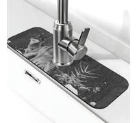 YXDVPALNE Loup Sauvage imprimé,Tapis de Protection Anti-éclaboussures pour Robinet de Cuisine et comptoir de Salle de Bain, Ventouse, 38 x 14 cm