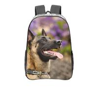 YXDVPALNE Malinois belge Animaux de compagnie Chiens Malinois belge,16 pouces Sac à dos décontracté Sac à dos transparent Sac d'école résistant à l'eau