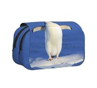YXDVPALNE Manchot Trousse à Crayons Portable à Double Coque avec Fermeture éclair