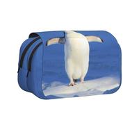 YXDVPALNE Manchot Trousse à Crayons Portable à Double Coque avec Fermeture éclair