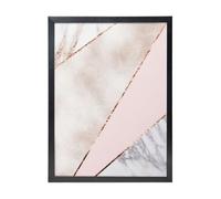 YXDVPALNE Marbre mixte or rose épissé,Impressions d'art mural, cadre noir, peinture décorative à suspendre pour la maison, 30 x 40 cm