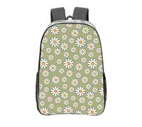 YXDVPALNE Marguerite de style rétro des années 60 et 70,16 pouces Sac à dos décontracté Sac à dos transparent Sac d'école résistant à l'eau