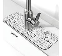 YXDVPALNE Mathématiques Géométrie Geek Calculus,Tapis de Protection Anti-éclaboussures pour Robinet de Cuisine et comptoir de Salle de Bain, Ventouse, 38 x 14 cm